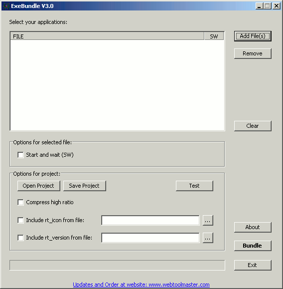 EXE Bundle - The file joiner screen shot