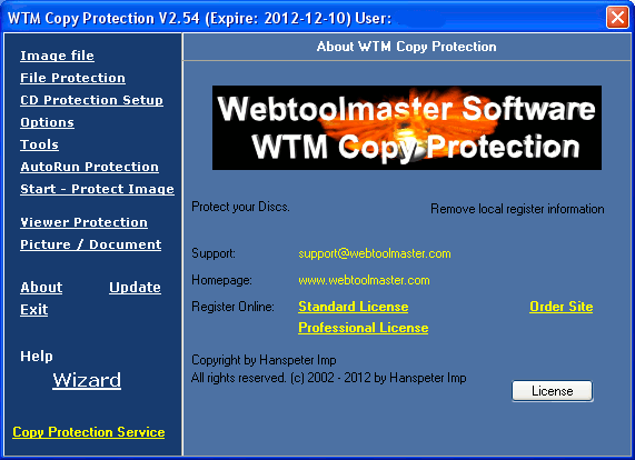 WTM-Options: choose the *.img-file